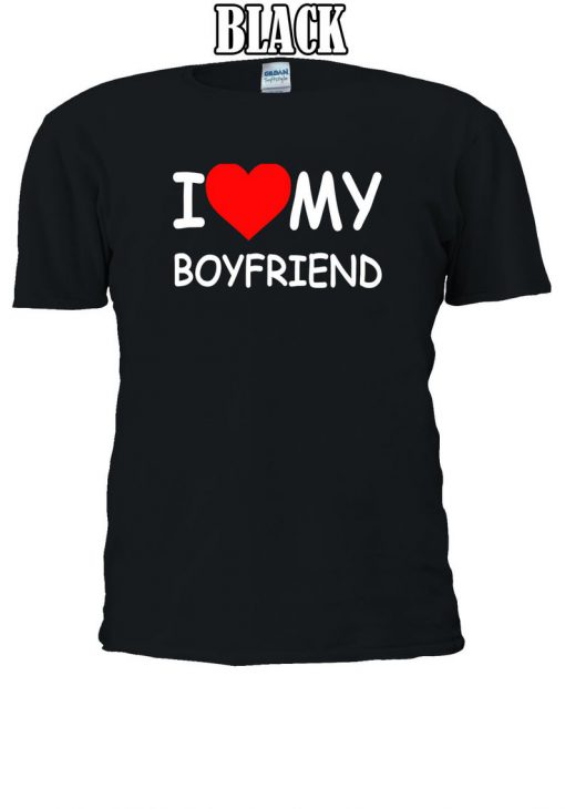 I Love My Boyfriend Heart T-shirt