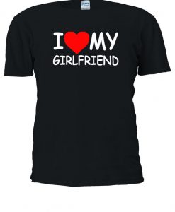 I Love My Girlfriend Heart T-shirt