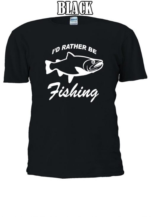 I'd Rather Be Fishing Dad Fish Funny T-shirt