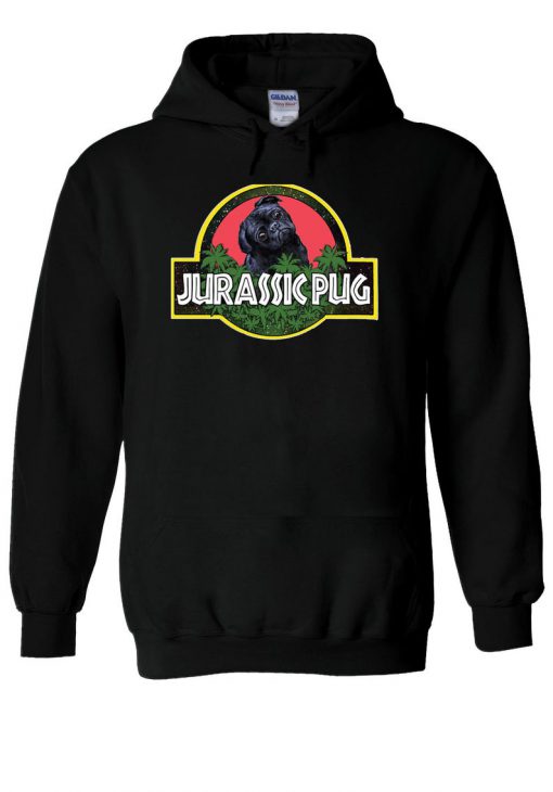 Jurassic Pug Funny Parody Urban Hoodie