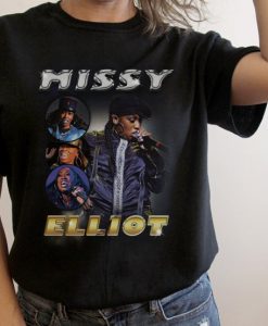 Missy Elliot Inspired Shirt - 90s Retro Vintage T Shirt- New Black Unisex