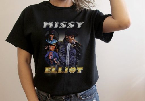 Missy Elliot Inspired Shirt - 90s Retro Vintage T Shirt- New Black Unisex