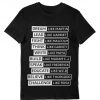 Names of black people throughout history, Black lives matter Tshirt