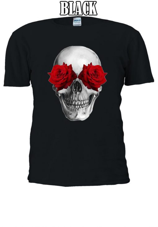 Red Roses And Skull T-shirt