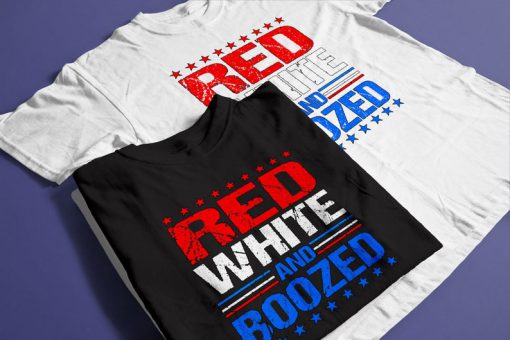 Red White and BOOZED 4th of July T-shirt