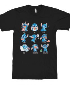 Stitch Emotions Funny T-Shirt, Lilo and Stitch Cool Tee