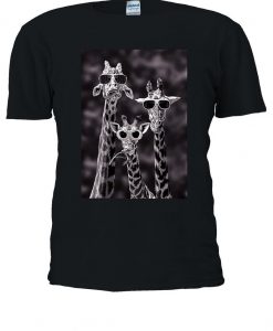 Sun Glasses Giraffe Funny T-shirt