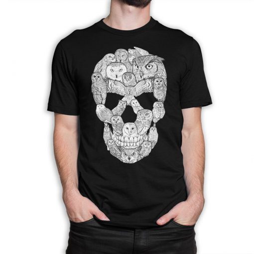 Owl Skull Art T-Shirt