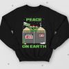 Area 51 Christmas Sweater Jumper Peace On Earth Alien Raid Storm Funny Unisex