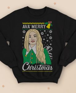 Ava Max Christmas Sweater Jumper Funny Ava' Merry Unisex Kids Men's Women's Sweet But