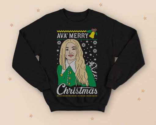 Ava Max Christmas Sweater Jumper Funny Ava' Merry Unisex Kids Men's Women's Sweet But