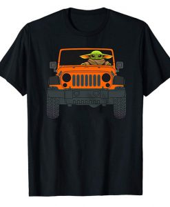 Baby-Yoda Vintage Jeep Gift for Men Women Jeep Lovers T-Shirt