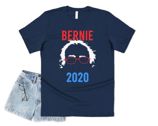 Bernie Outline Sanders 2020 T-shirt Top Shirt Graphic Tee USA Election American President Men's Women's Funny