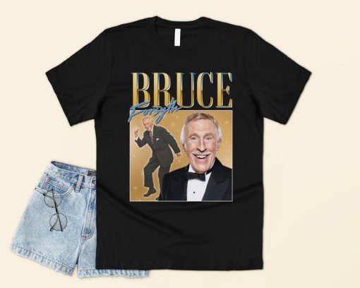 Bruce Forsyth Homage T-shirt Top Shirt Tee UK TV Game Show Presenter Icon Party Summer Retro 90's