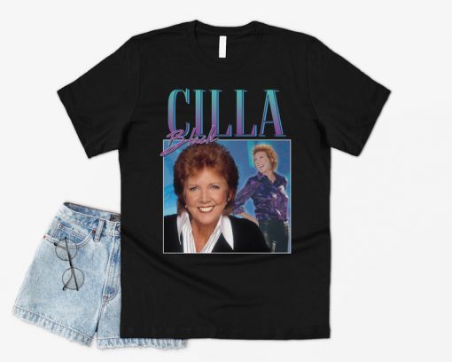 Cilla Black Homage T-shirt Top Shirt Tee UK TV Game Show Presenter Icon Summer Retro 90's