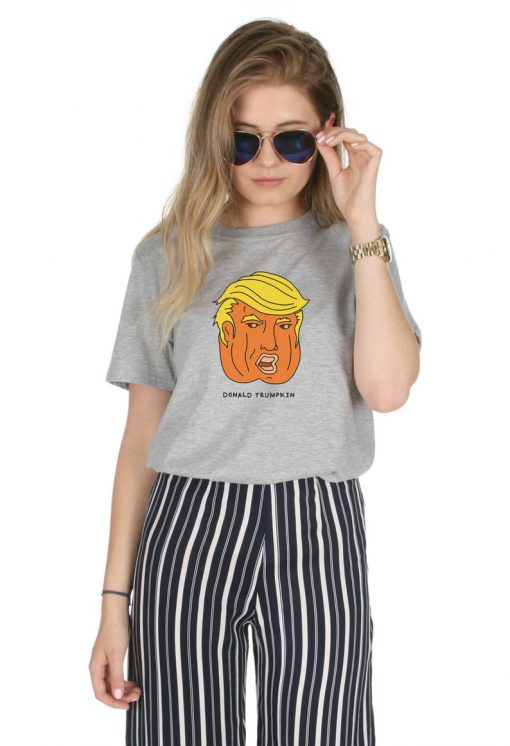 Donald Trumpkin Halloween T-shirt Top Shirt Tee Fashion Funny Trump Pumpkin USA