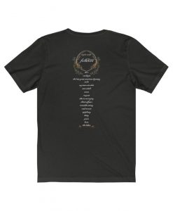 Folklore Tracklist TShirt Back