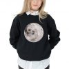 Full Moon Sweatshirt Sweater Jumper Top Fashion Grunge Space Alien Head