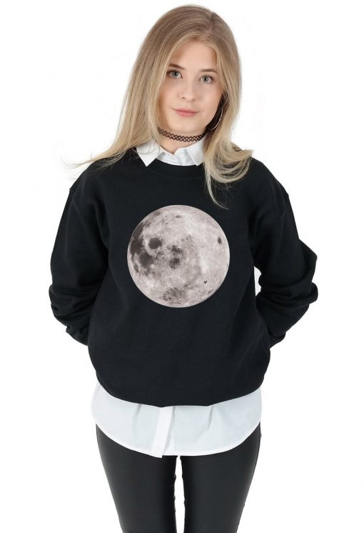 Full Moon Sweatshirt Sweater Jumper Top Fashion Grunge Space Alien Head