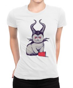 Funny Cat In Maleficent Costume T-Shirt