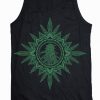 GANJA MANDALA Tank Psychedelic Tattoo Style Cannabis Sacred Geometry Herb Natural Cosmic Medicinal Marijuana