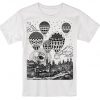 GRAVITATION Hot Air Balloon Mandala Shirt Sacred Geometry Hand Screen Printed Psychedelic T-Shirt