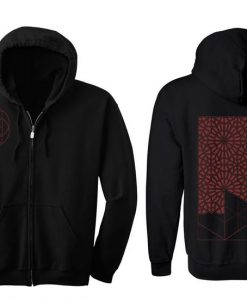 Geometric PATTERN RECOGNITION Hoodie Men's and Women's Black Twoside