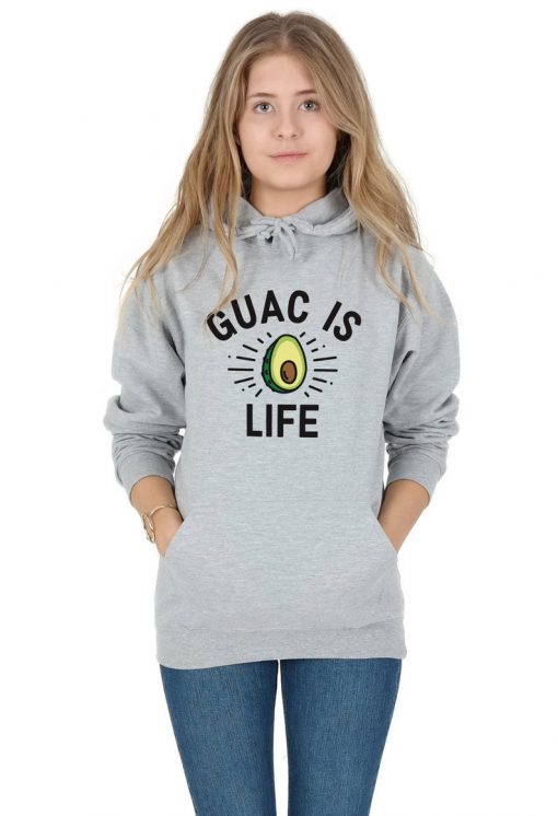 Guac Is Life Hoody Hoodie Top Fashion Funny Guacamole Avocado Vegan