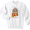 Hairy Slother Jumper Sweater Top Funny Cute Sloth Illustration Harry Wizard