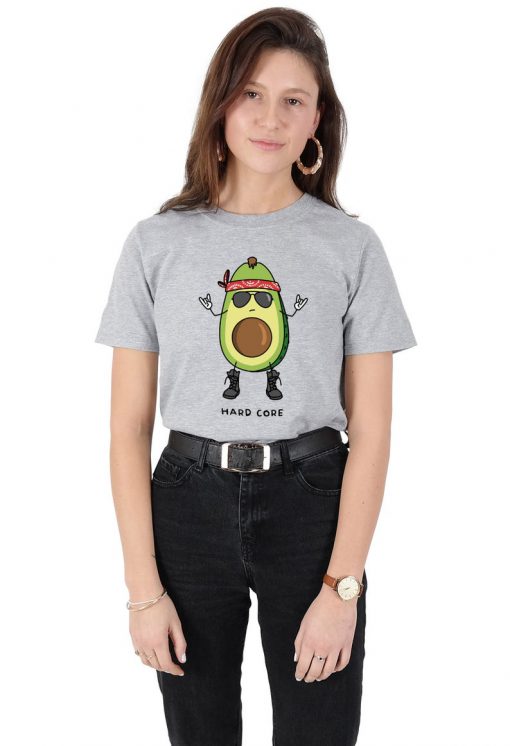 Hard Core T-shirt Top Shirt Tee Fashion Funny Avocado Rock and Roll