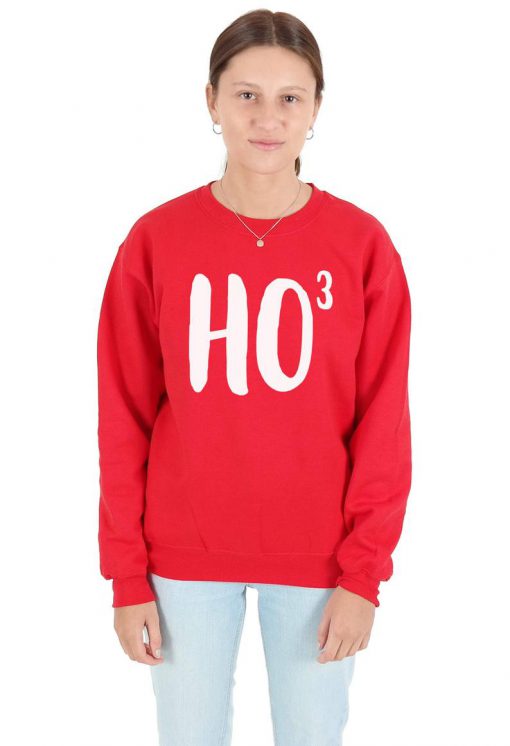 Ho3 Ho 3 Christmas Sweatshirt Sweater Jumper Top Xmas Funny Ho Santa Claus