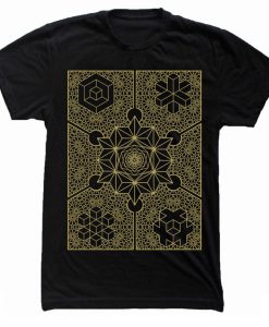 INTERIORS Waking Dream Psychedelic Form Constants Tripping Hexagonal Patterns TShirt