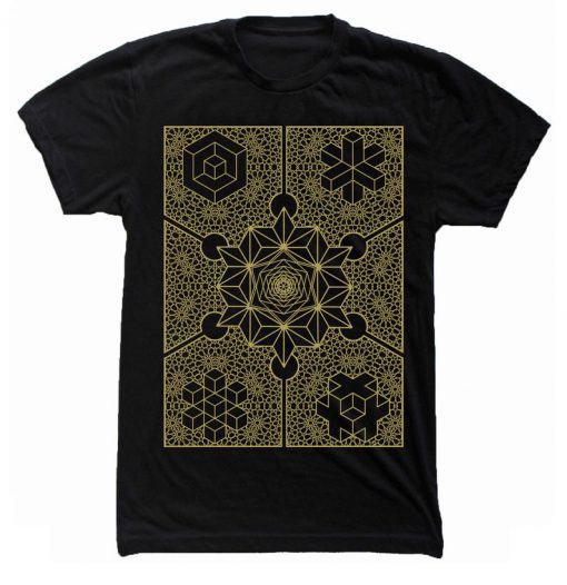 INTERIORS Waking Dream Psychedelic Form Constants Tripping Hexagonal Patterns TShirt