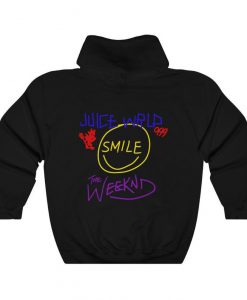 Juice WRLD and The Weeknd Smile Hoodie Back