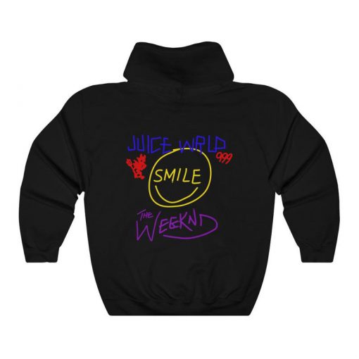 Juice WRLD and The Weeknd Smile Hoodie Back