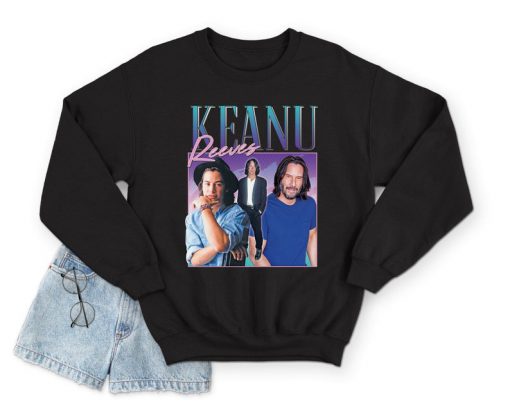 Keanu Reeves Sweatshirt Jumper Funny Gift Icon Legen Retro 80's 90's Meme