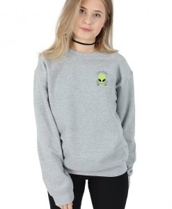 Later Haters Alien Head Sweatshirt Sweater Jumper Top Fashion Tumblr Grunge Space UFO