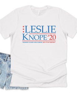 Leslie Knope 2020 T-shirt Top Shirt Tee Leslie For USA President Presidential Funny Parks and Rec