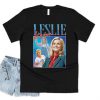 Leslie Knope Homage T-shirt Top Shirt Tee Funny Parks and Rec TV Icon 90's 80's