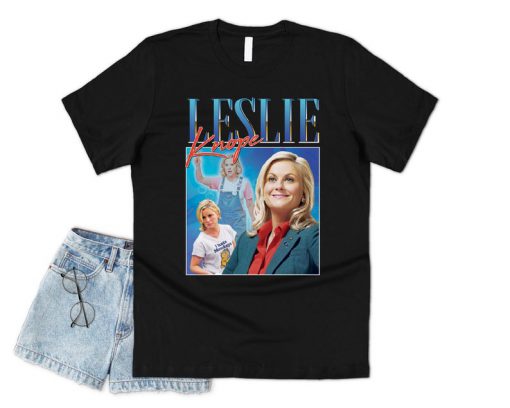 Leslie Knope Homage T-shirt Top Shirt Tee Funny Parks and Rec TV Icon 90's 80's