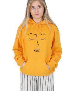 Line Art Face Hoody Hoodie