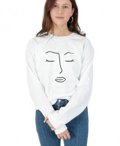 Line Art Face Sweatshirt