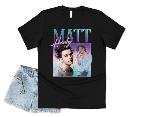 Matt Healy Homage T-shirt Top Shirt Tee Funny Matty 1975 Retro 90's 80's Party