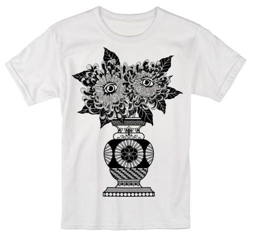 Men's PSYCHIC GARDENS Sacred Geometry Psychedelic Chrysanthemums Shirt Hex Appeal Clothing