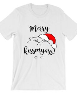 Merry Kissmyass Displeased Cat T-Shirt