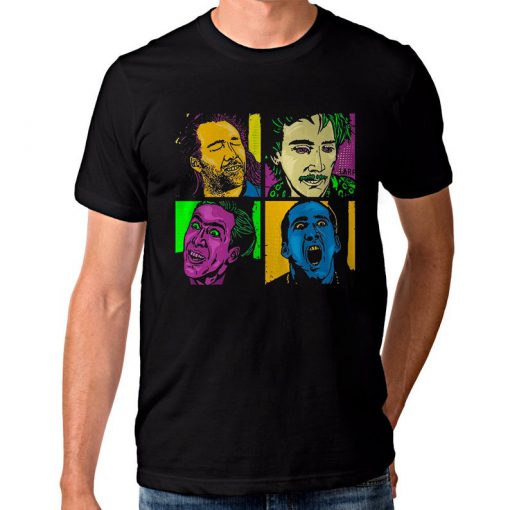 Nicolas Cage Faces Pop Art T-Shirt, Women's and Men's Sizes