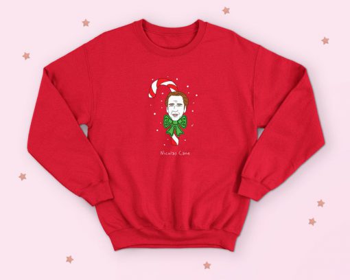 Nicolas Cane Christmas Sweater Jumper Funny Nicolas Cage Meme Internet Sensation 2019 Xmas St Nice Candy