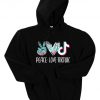 Peace, Love, and Tiktok Hoodie