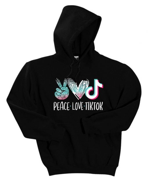 Peace, Love, and Tiktok Hoodie