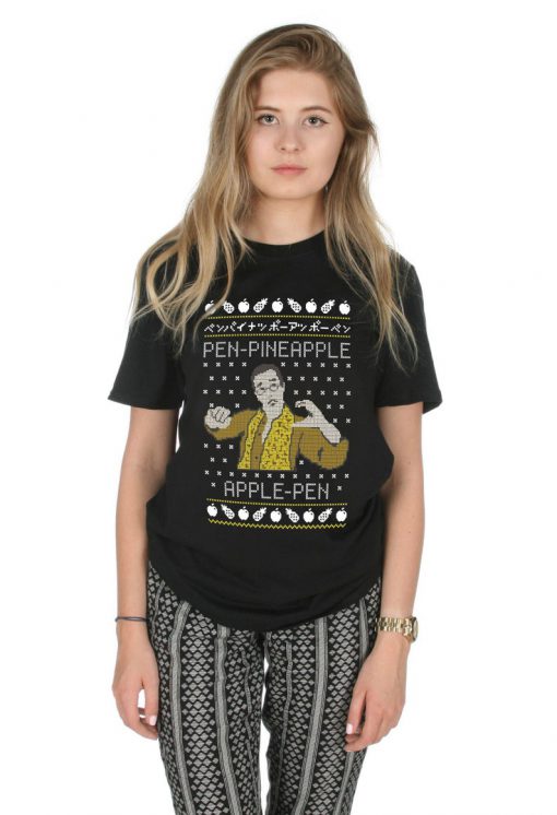 Pen Pineapple Apple Pen Ugly Christmas T-shirt